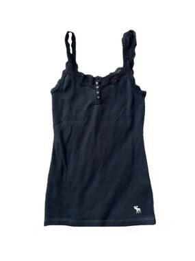✰ Abercrombie & Fitch Navy Lace-Trim Camisole ✰